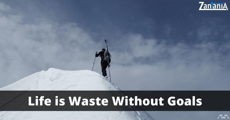 life is waste without goals