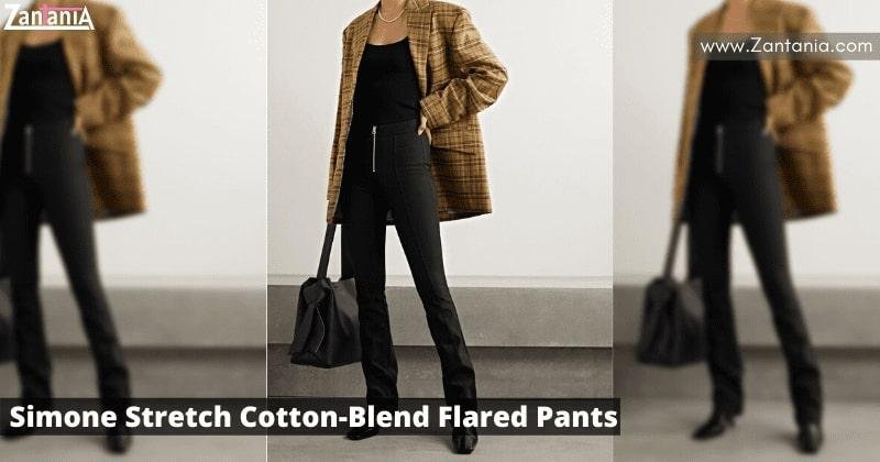 Simone Stretch Cotton-Blend Flared Pants