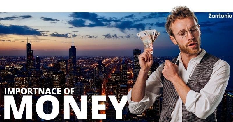 A boy is with money in hands