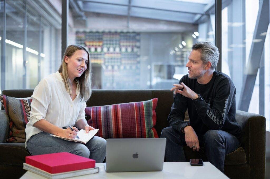 man and women is talking to each other