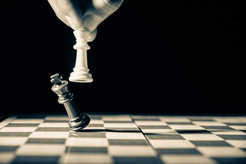 a person playing chess