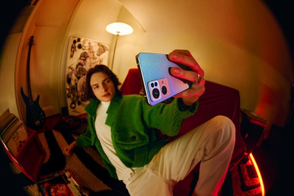 a person taking selfie